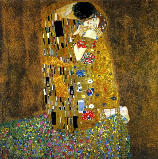 Gustav Klimt's the kiss