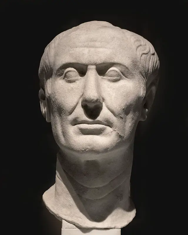 Portrait of notable roman general Julius Caesar