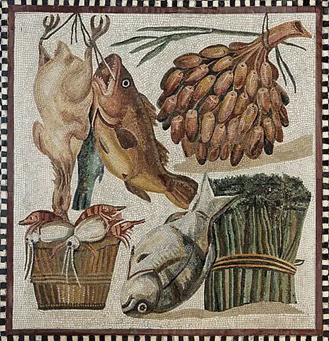 Meat and Fish as a major meal - Roman Era