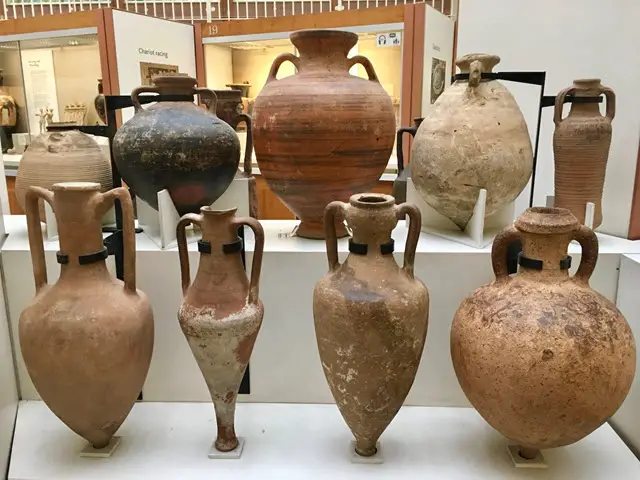 Roman wine and oil Amphoras at British Museum