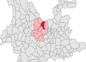 A map locating Yunnan