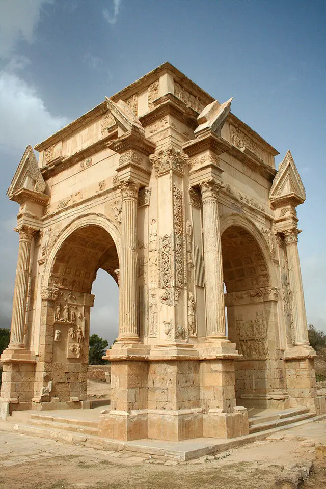 An arch of Septimius Severus in Leptis Magna