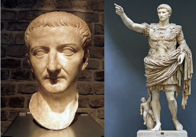 Tiberius and his idol Augustus