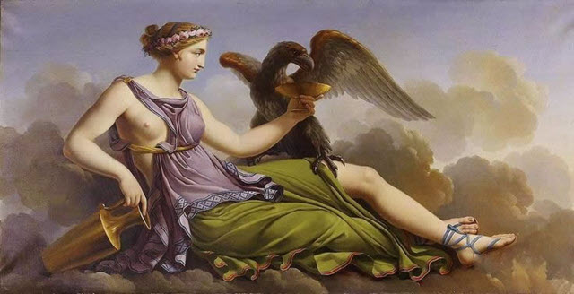A painting of Hebe by Jacques Louis Dubois