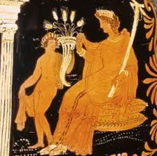 An image of Demeter with Persephone