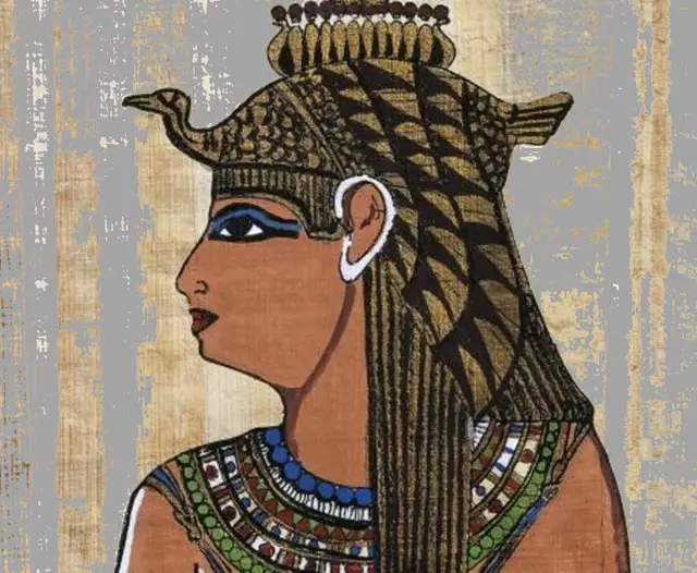 Cleopatra depicted in Greek attire