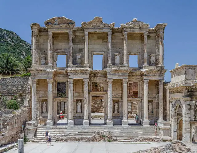 The Library of Celsus located in the City of Ephesus