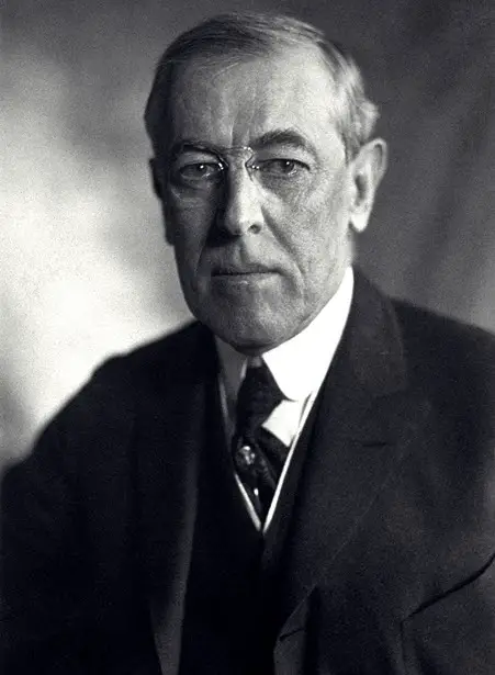 A photograph of President Woodrow Wilson