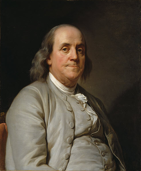 A portrait of Benjamin Franlin