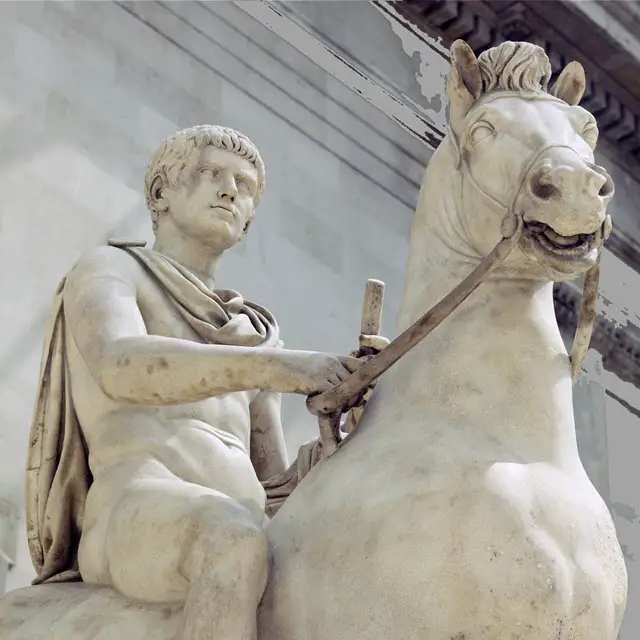 Roman Emperor Caligula with his favorite horse