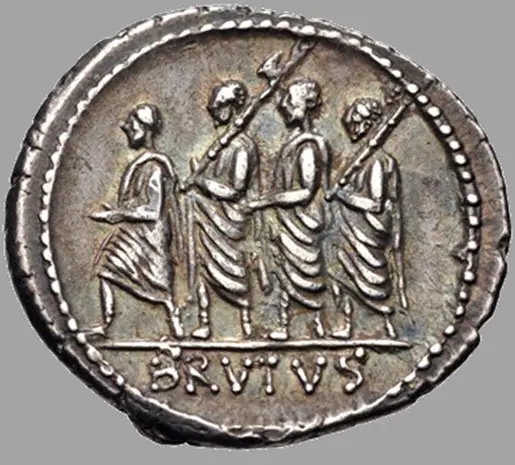 A Denarius showing Rome's first consul, Lucius