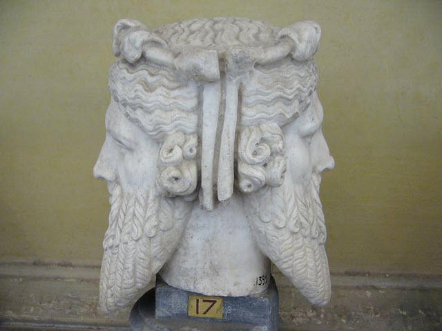 A double headed statue of Roman God Janus