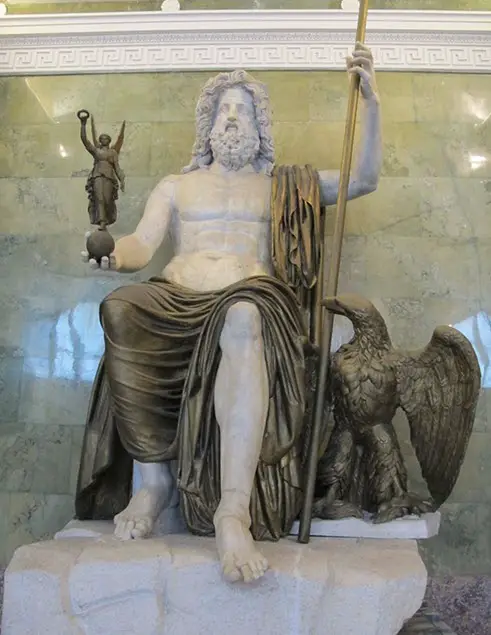 A statue of Roman god Jupiter