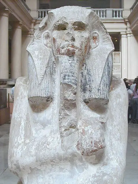 A limestone statue of Egyptian Pharaoh of Djoser