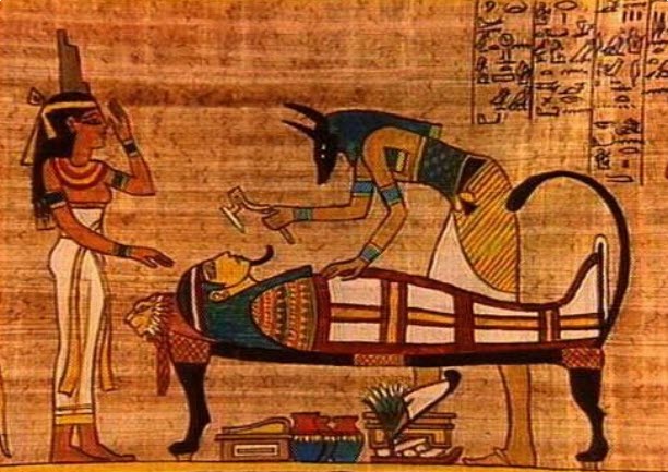 A painting depicting the afterlife of ancient Egypt