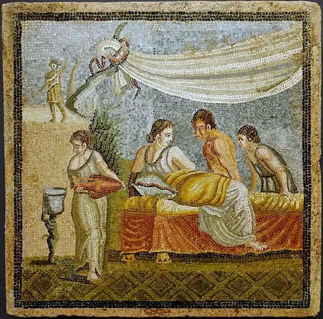A scene depicting orgies of Ancient Rome