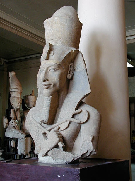 A statue of Egyptian Pharaoh Akhenaten