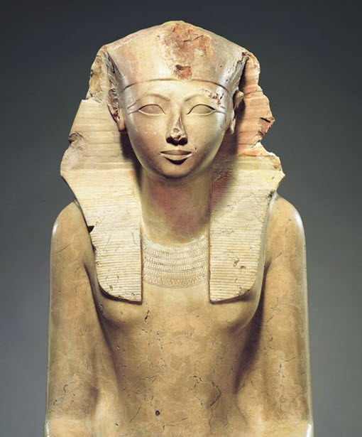 A statue of Egyptian female Pharaoh Hatshepsut