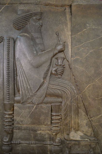 A stone carve of Egyptian Pharaoh  Xerxes I 