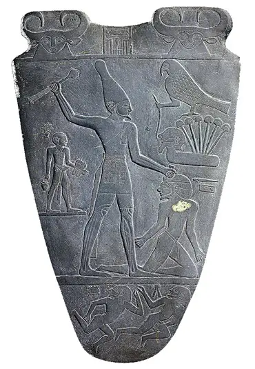 A stone carving with the first dynasty of Ancient Egypt