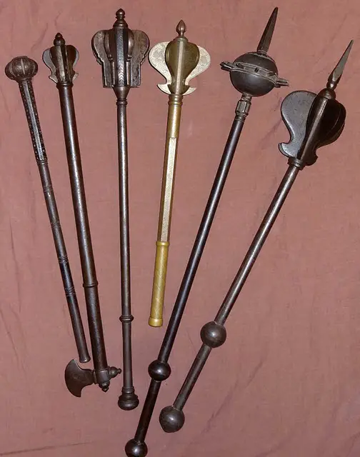 An image of various medieval weapons Mace