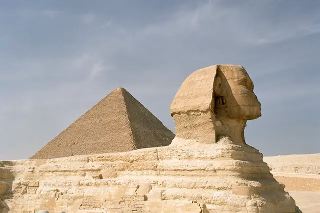 One of the famous pyramids of the old kingdom of Ancient Egypt