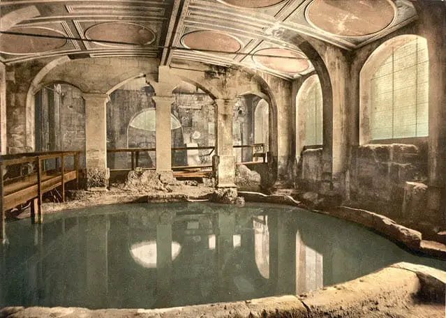 The circular bath - the Caldaria at the Roman Bath House