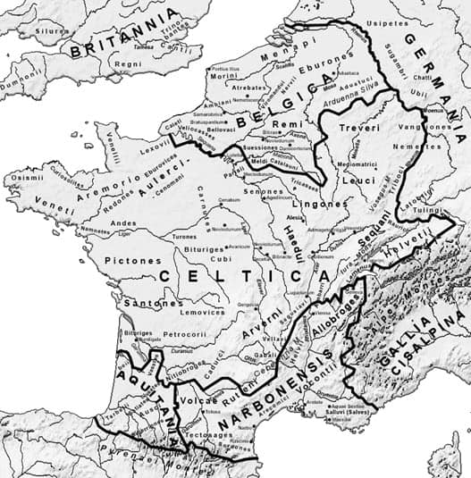 A map of Ancient Gaul