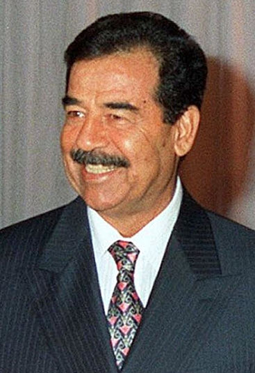 A photo of Saddam Hussein