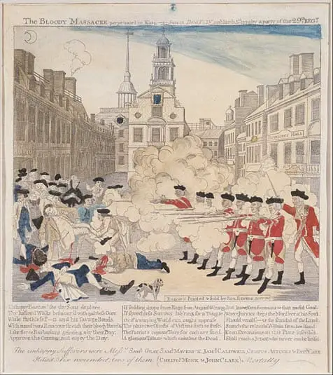 A portrait depicting a scene from Boston Massacre