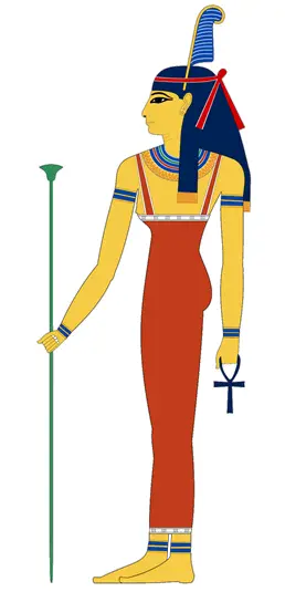 A portrait of Ancient Egyptian Goddess Ma'at