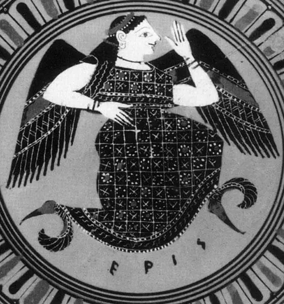 A portrait of Greek Goddess Eris