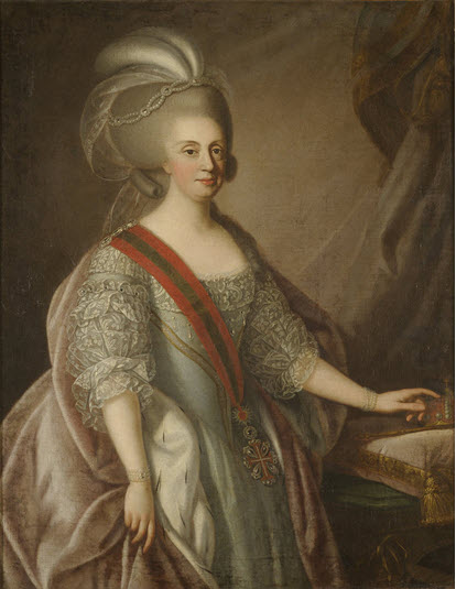 A portrait of Maria I Queen of Portugal