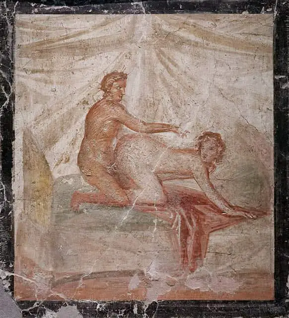 A portrait depicting an erotic scene from Ancient Rome
