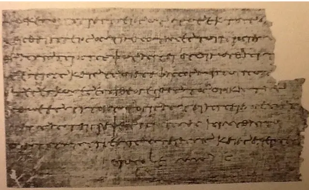 A sample piece of ancient Papyrus