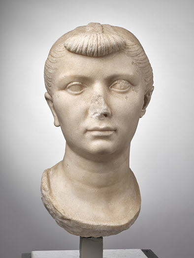 A white bust of Julia the Elder