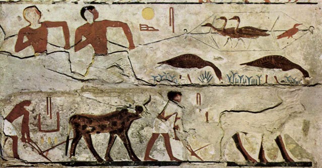 Ancient Egyptians enjoying meat
