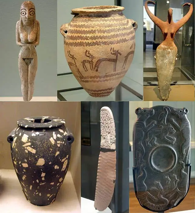 A collection of artifacts from Predynastic period of Egypt