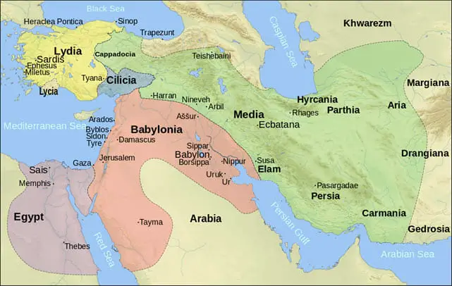 A map showing Egypt during the Late period 