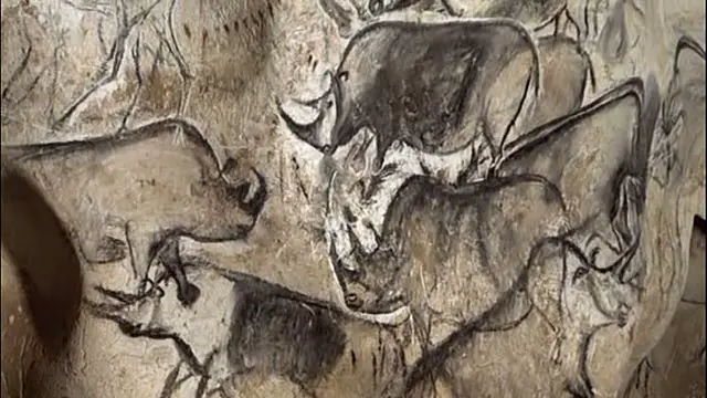 A painting technique used in the Prehistoric Era