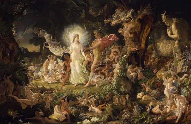 A scene from The Quarrel of Oberon and Titania by Joseph Noel Paton 