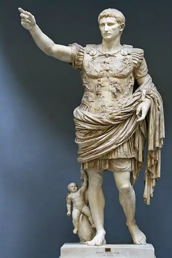 A statue of the first ruler of the Roman Empire - Augustus 