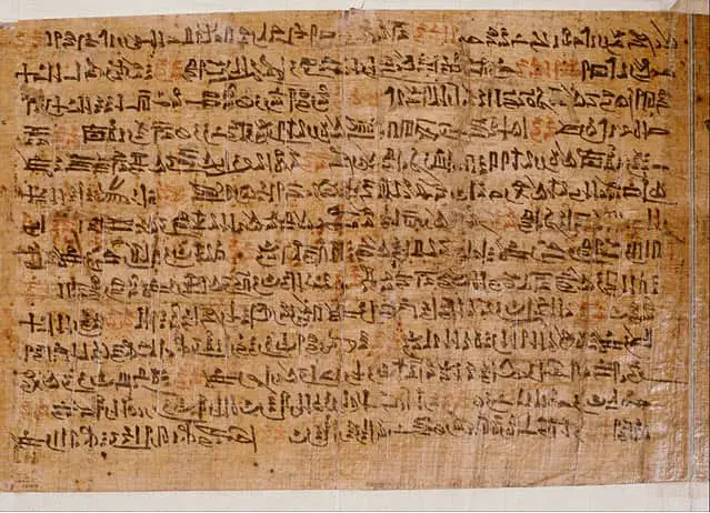An image of papyrus from the first intermediate period of Egypt