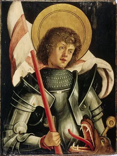Portrait of Saint George - a medieval knight in his childhood