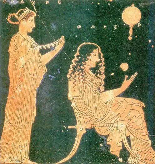 Portrait of two women of Ancient Greek Society