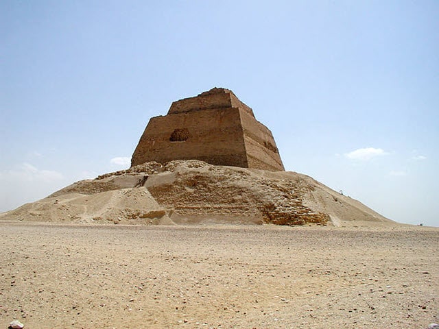 Pyramid of Meidum also known as the collapsed pyramid