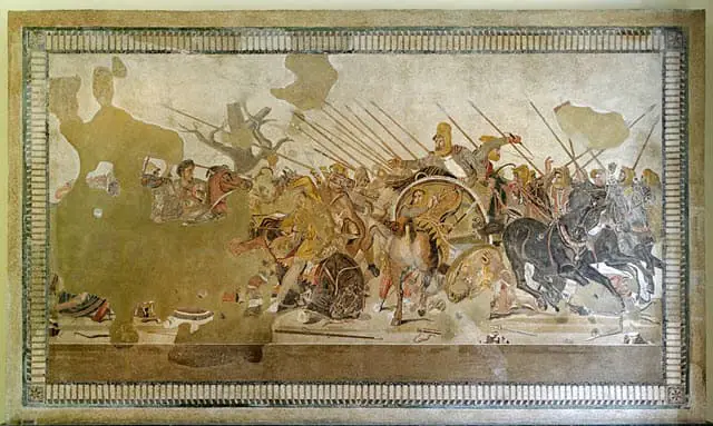 The Battle of Issus between Darius the Great and Alexander  the Great