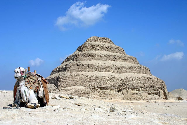 The pyramid of Djoser located at Saqqara