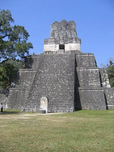 One of the Mayan pyramidal monuments - Tikal