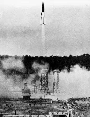 A V2 launched from Test Stand VII in summer 1943